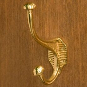 BRASS SOLID DOUBLE CLOTH HOOK