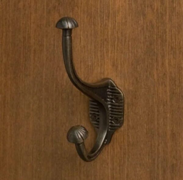 BRASS SOLID DOUBLE CLOTH HOOK - Image 3