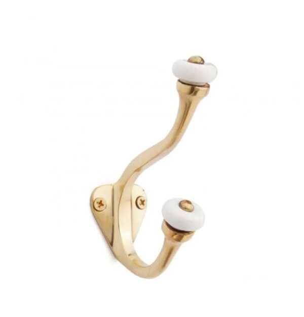 CERAMIC KNOB DOUBLE CLOTH HOOK
