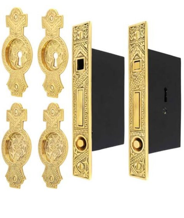 ORIENTAL DOUBLE DOOR POCKET LOCK WITH PULLS KIT - Image 2