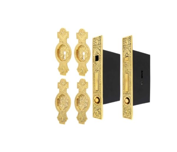 ORIENTAL DOUBLE DOOR POCKET LOCK WITH PULLS KIT - Image 4